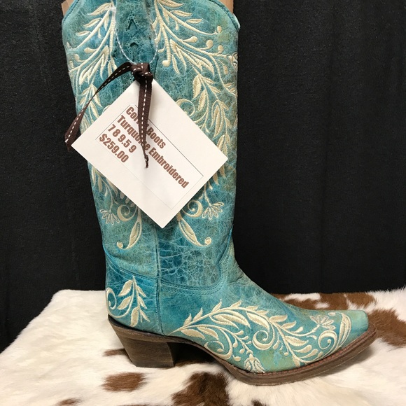 Sold Out! 5🌟Rated!! Size 7 Corral Turquoise Boot - Picture 4 of 8